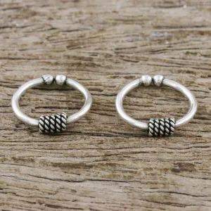 Sleek Braid Sterling Silver Ear Cuffs