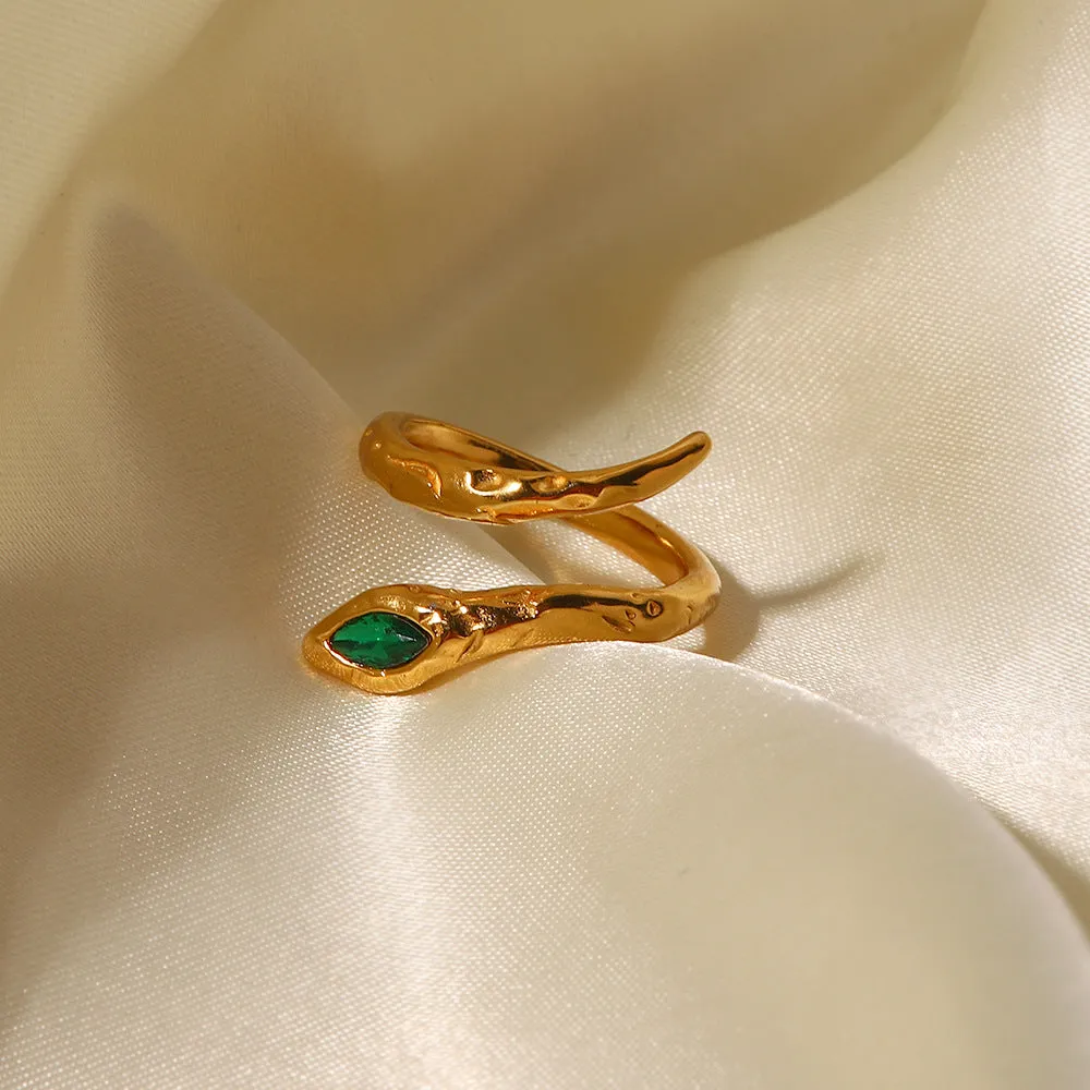 Snake Crystal Rings