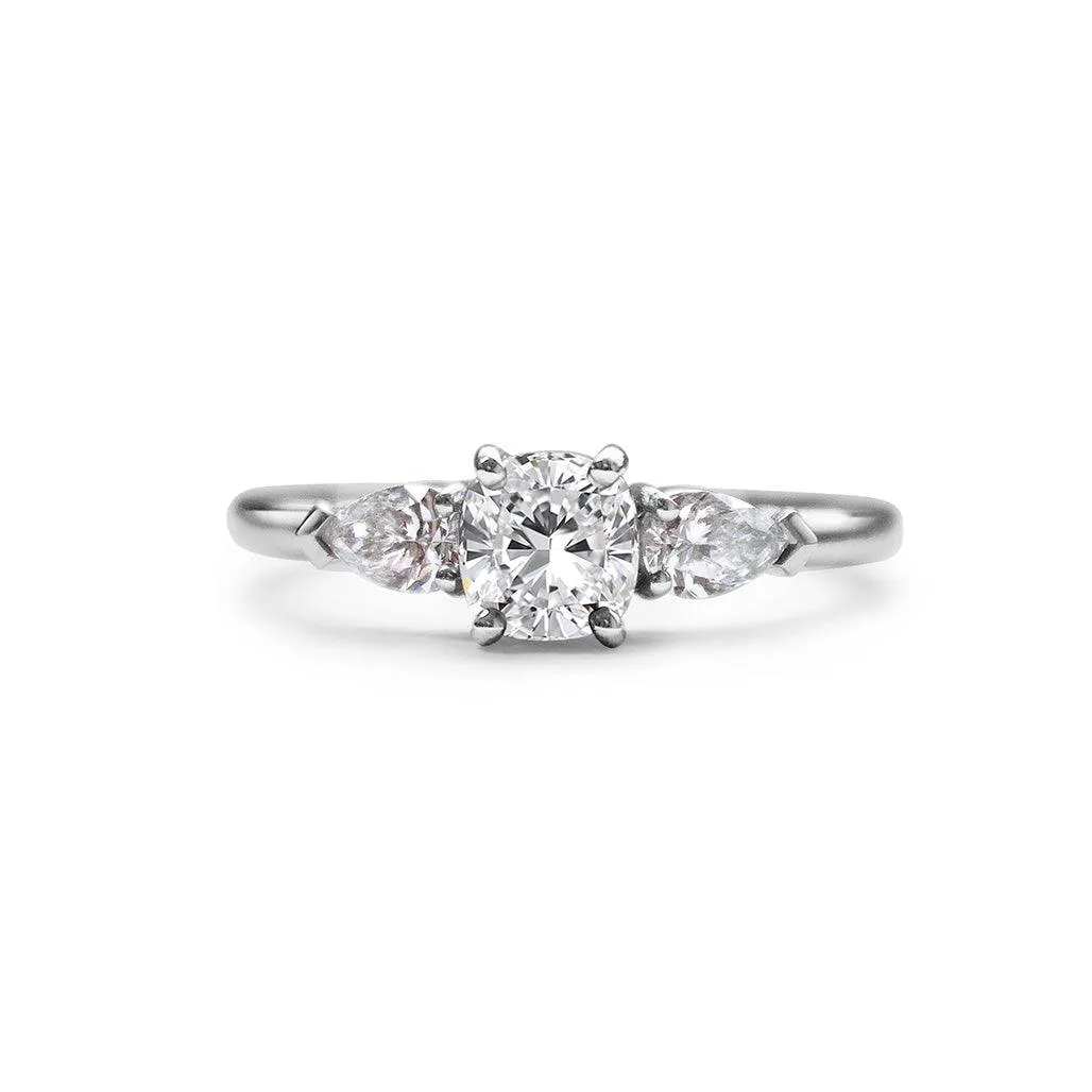 Sona Platinum Diamond Engagement Ring