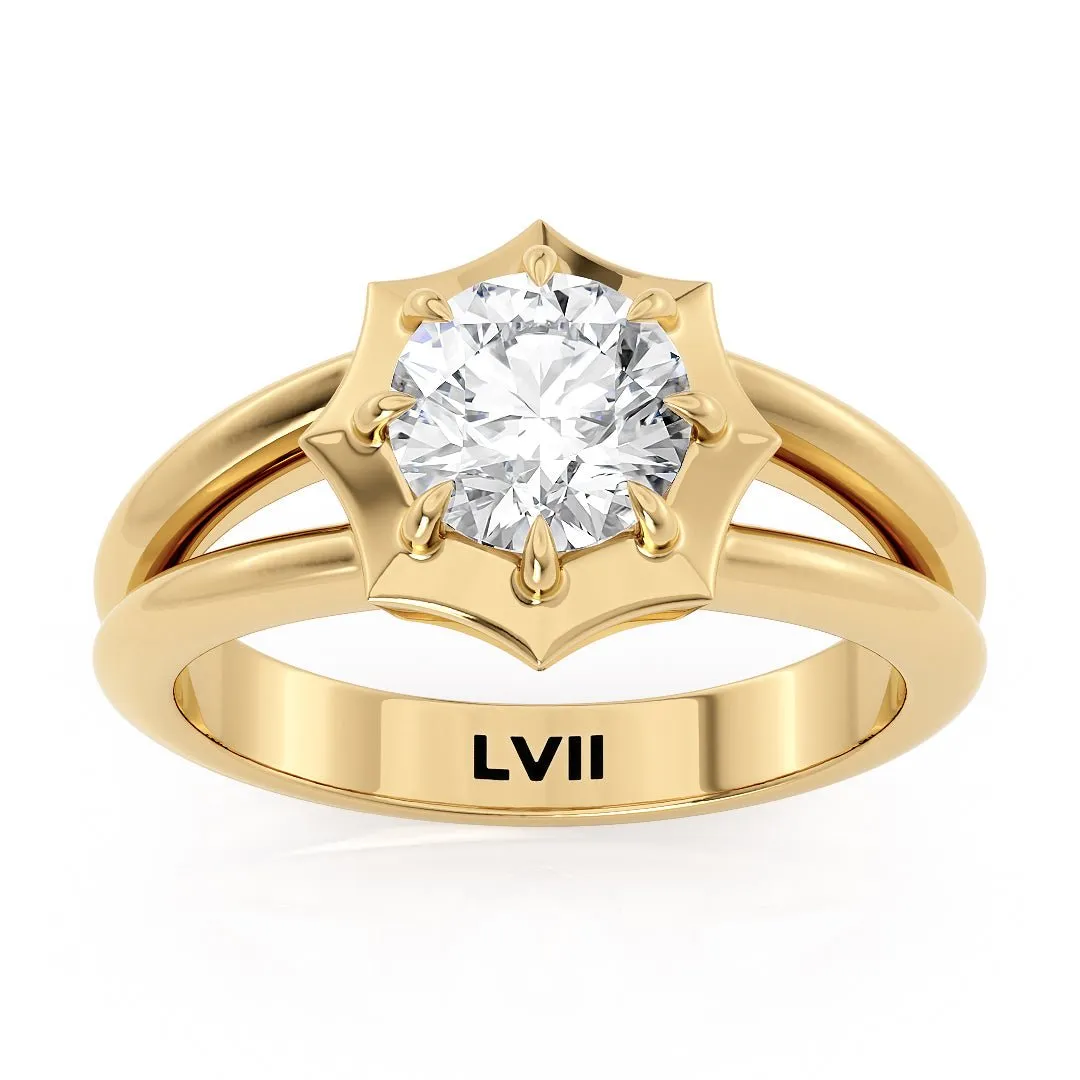 Spiderweb Diamond Engagement Rings Lab Created Diamond Rings- The Charlotte Ring