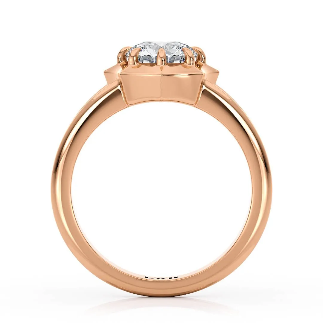 Spiderweb Diamond Engagement Rings Lab Created Diamond Rings- The Charlotte Ring