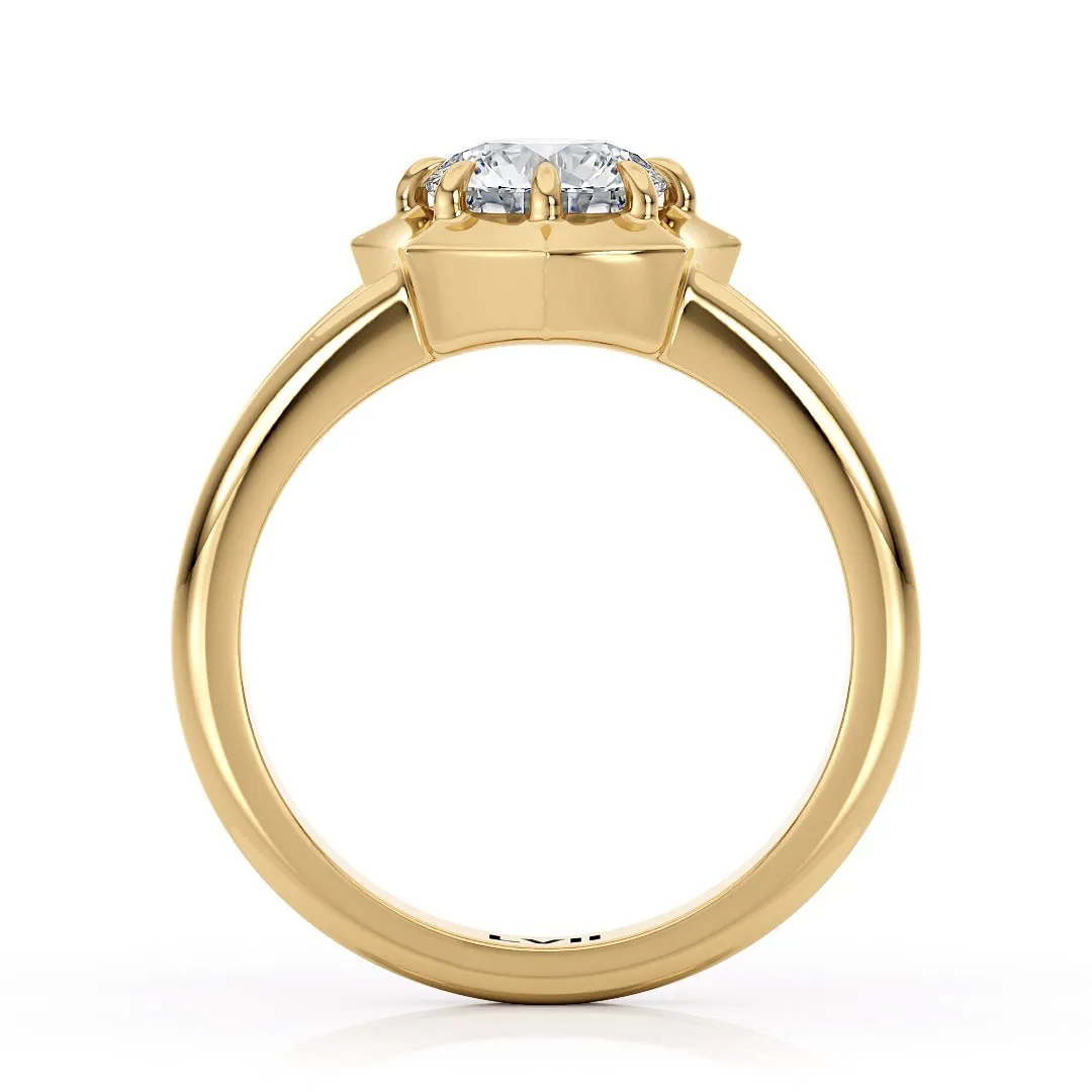 Spiderweb Diamond Engagement Rings Lab Created Diamond Rings- The Charlotte Ring