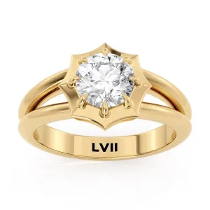 Spiderweb Diamond Engagement Rings Lab Created Diamond Rings- The Charlotte Ring
