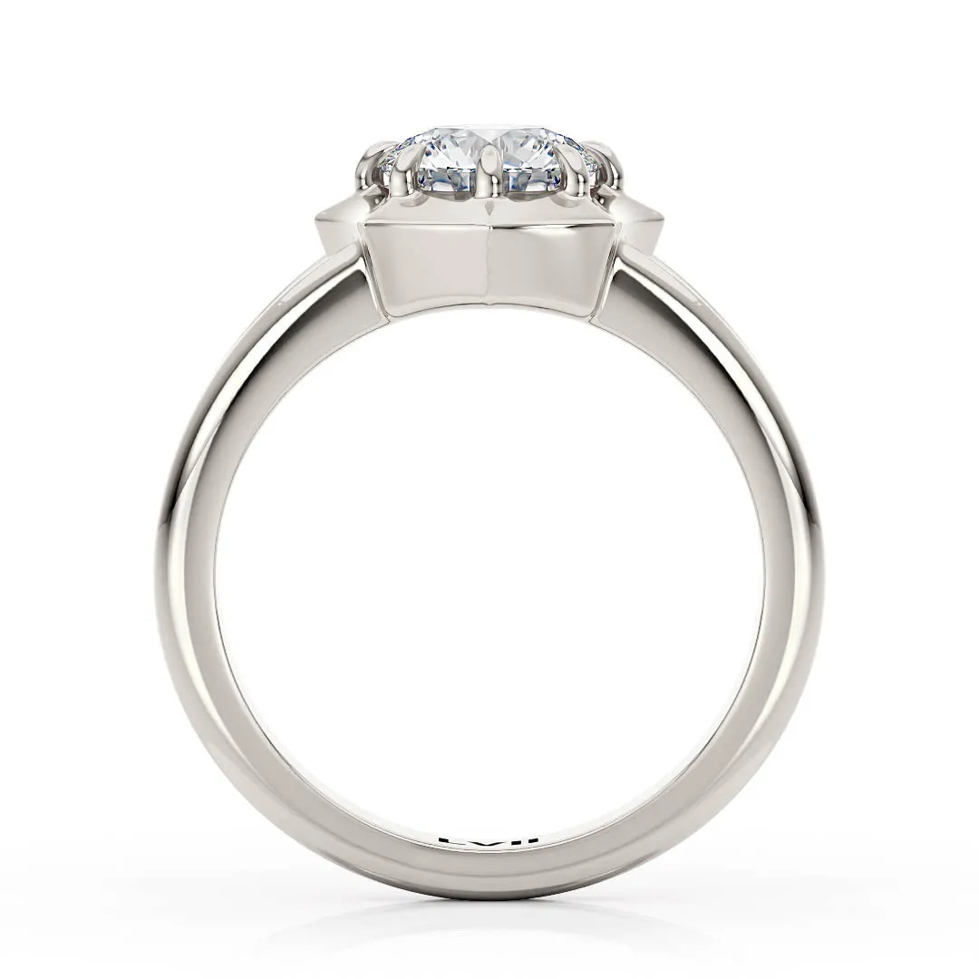 Spiderweb Diamond Engagement Rings Lab Created Diamond Rings- The Charlotte Ring