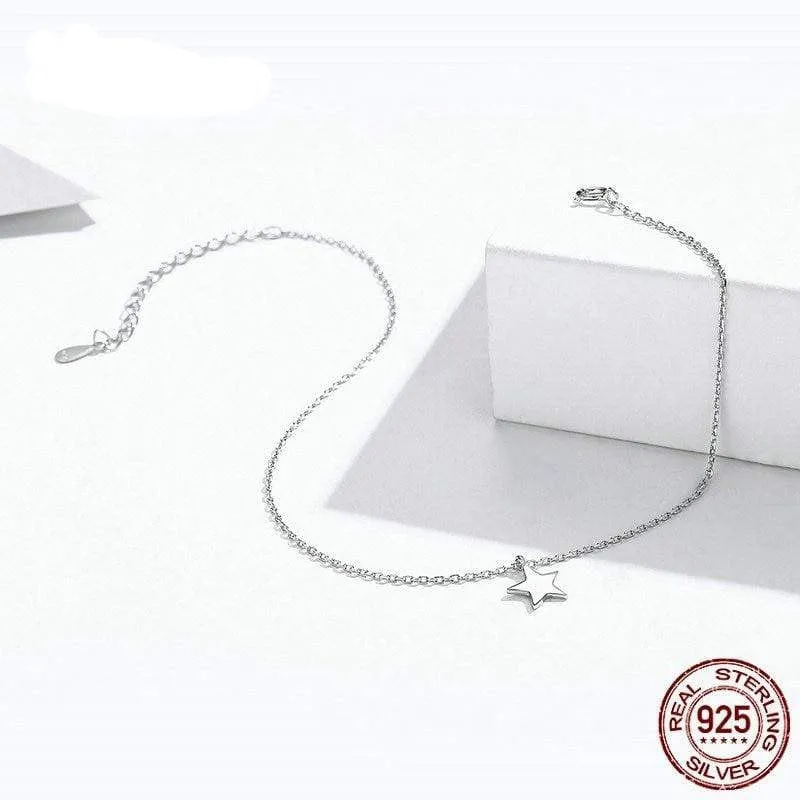 Star Silver Anklet Women Bracelet