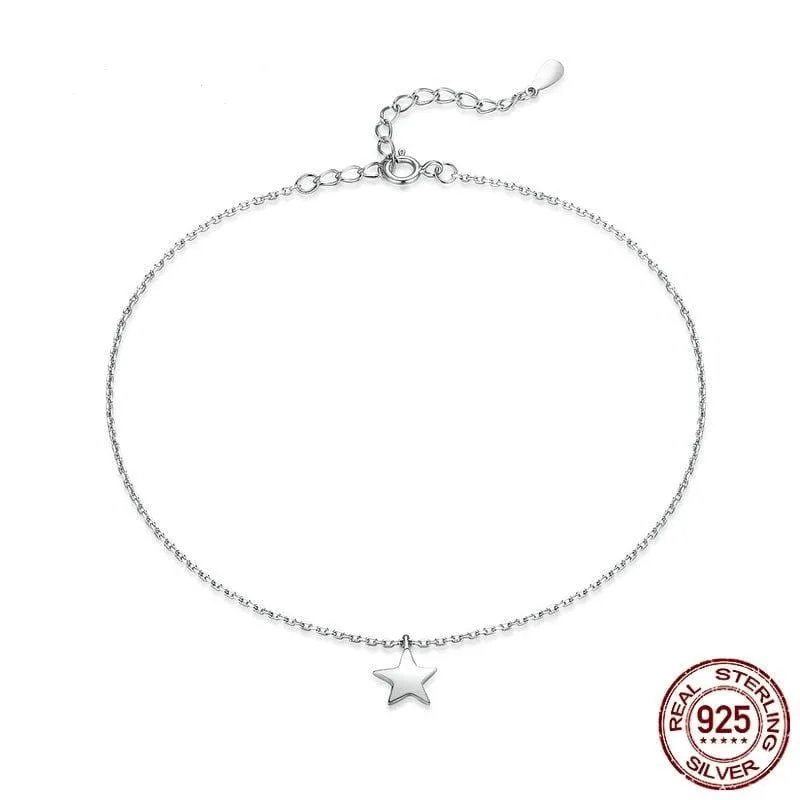Star Silver Anklet Women Bracelet