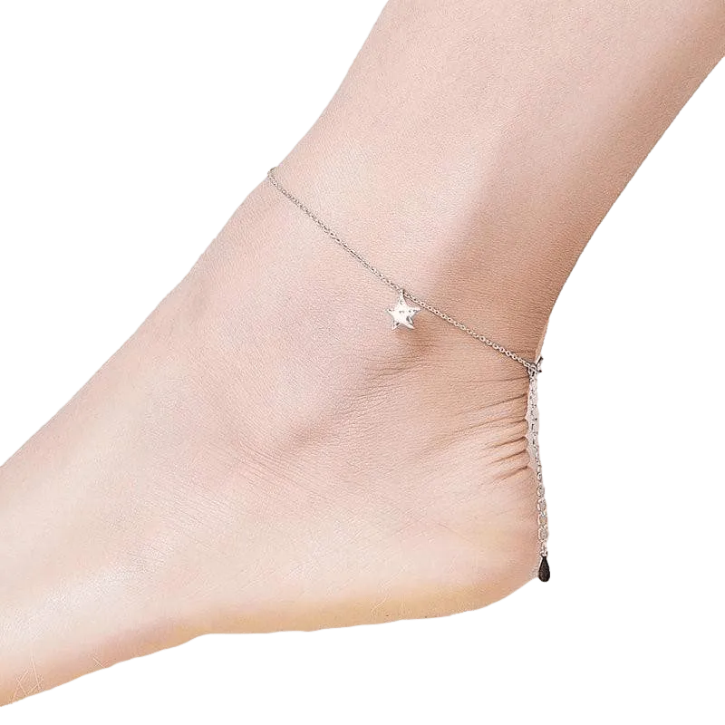 Star Silver Anklet Women Bracelet