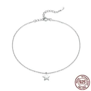Star Silver Anklet Women Bracelet
