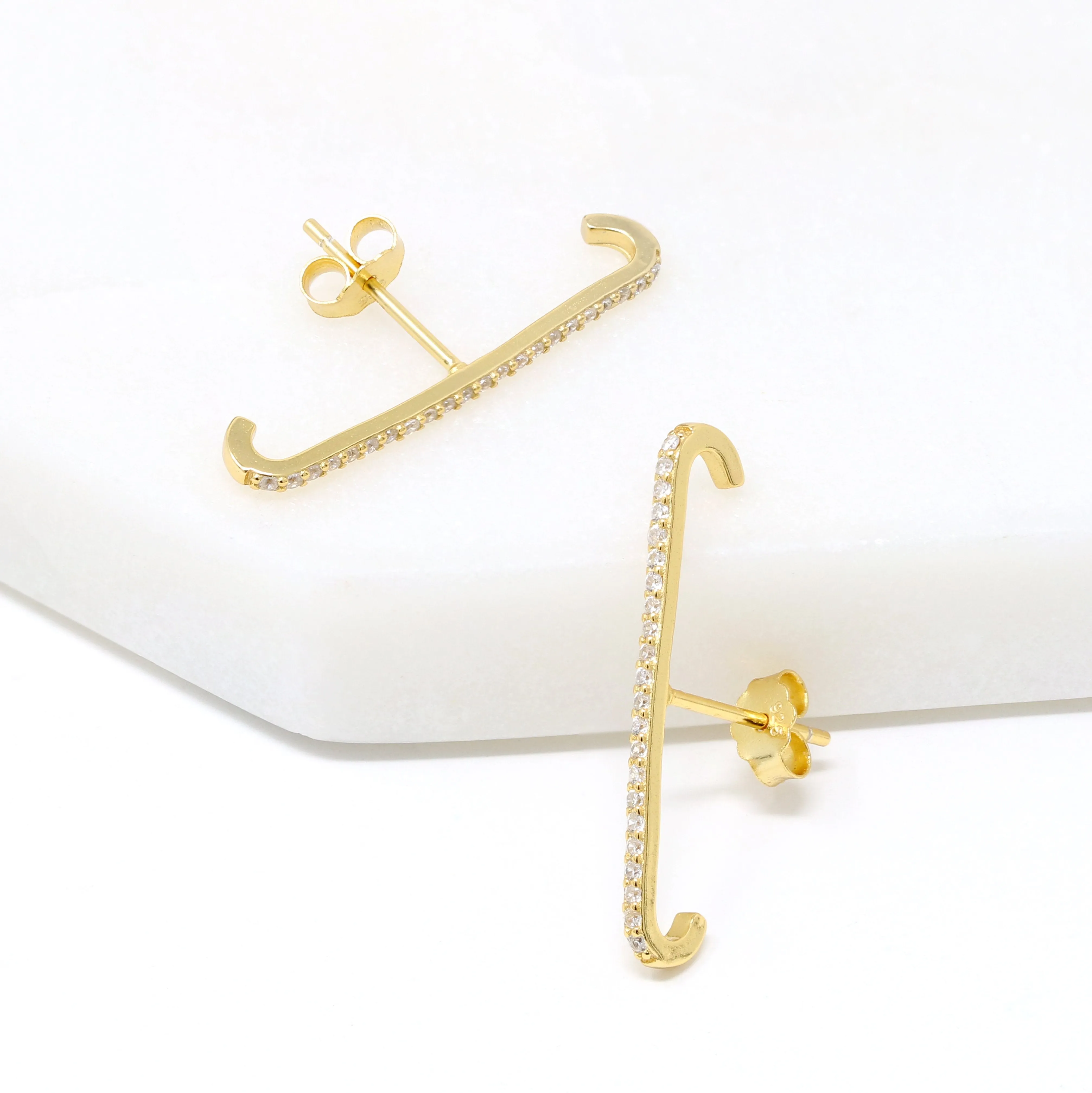 Sterling Silver Bar Ear Cuffs