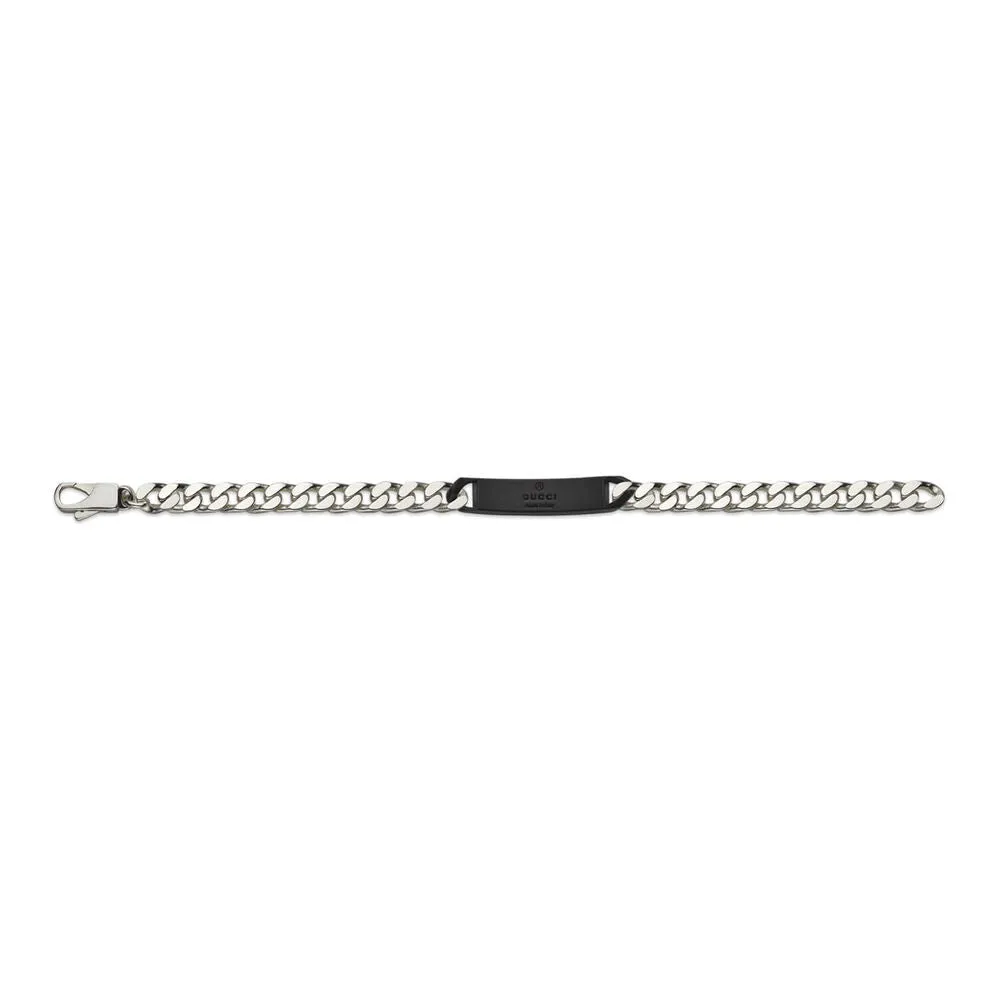 Sterling Silver GG Tag Bracelet