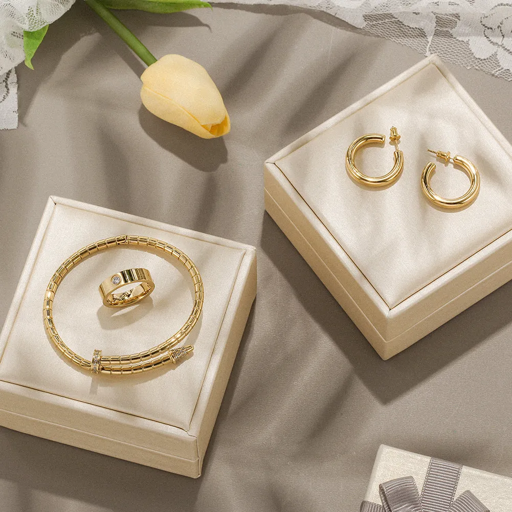 Stone-Embellished Nail Bangle