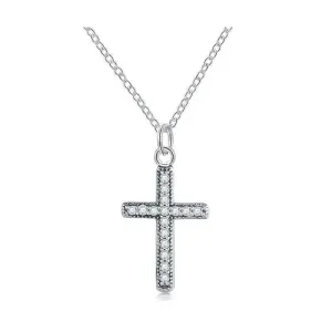 Studded Cross Necklace for Women