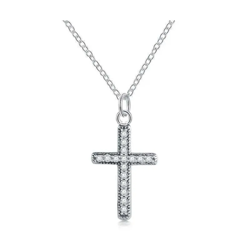 Studded Cross Necklace for Women