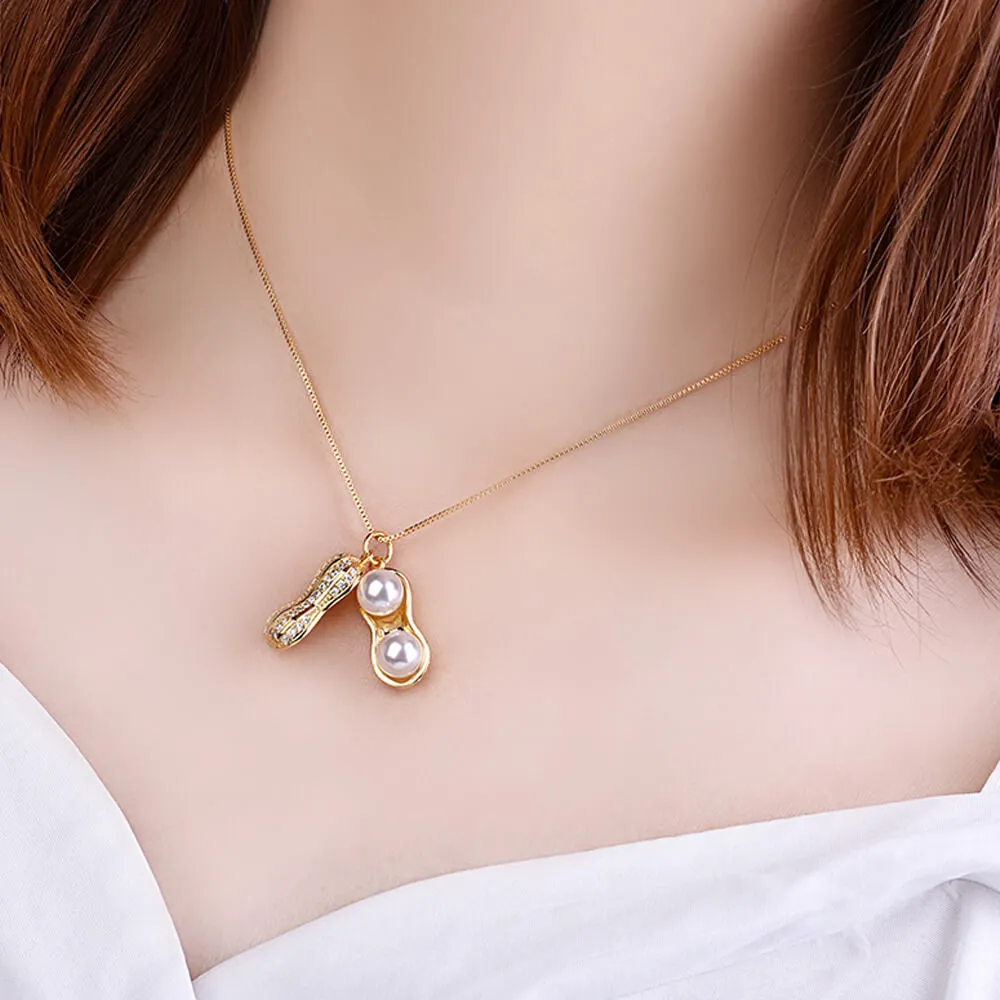 Stylish Two Peas in a Pod Necklace