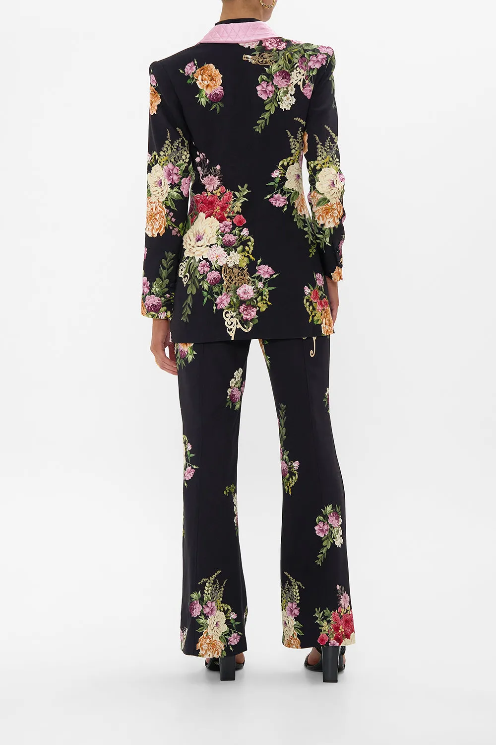 TAILORED DOUBLE BREASTED JACKET ADORNED IN ALEXANDRIA