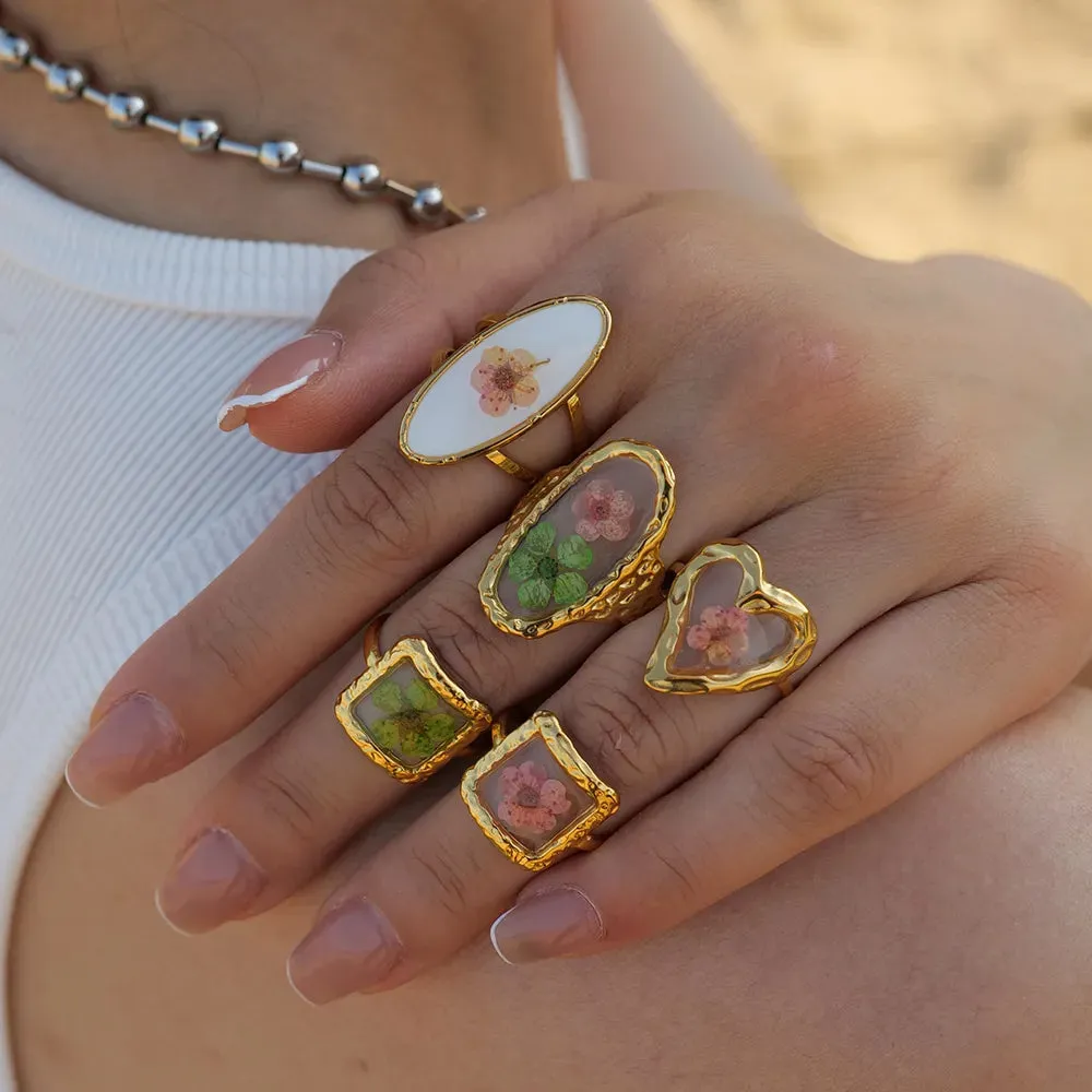 TEEK - Eternity Flower 18K Gold Plated Ring