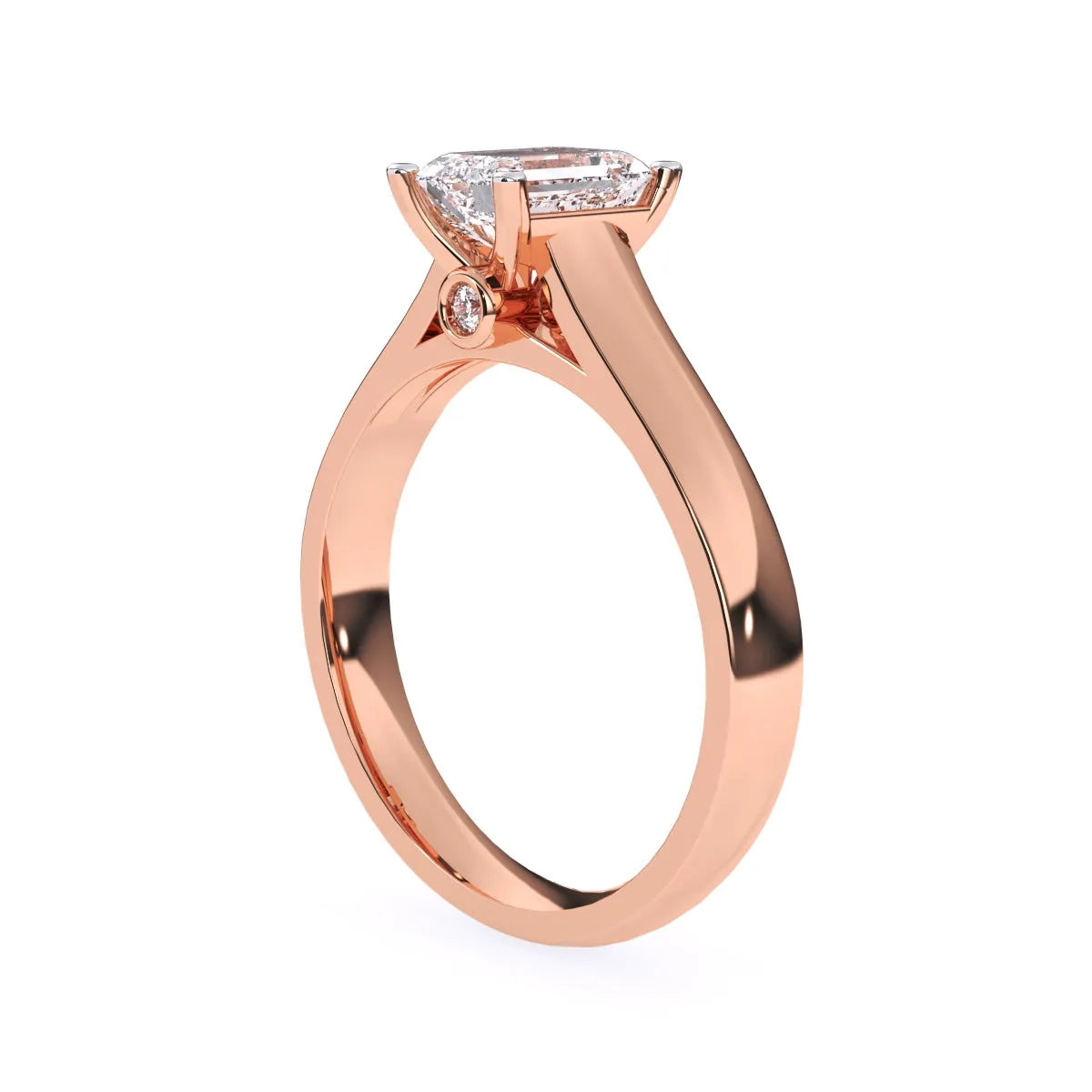 Timeless Four Prong Emerald Diamond Ring