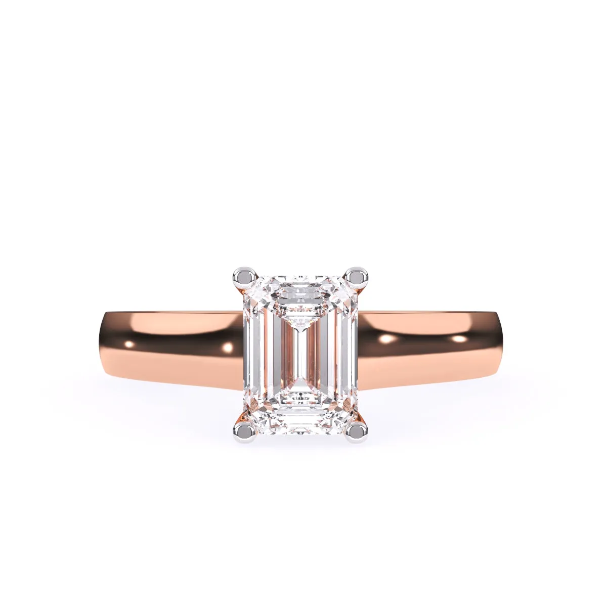 Timeless Four Prong Emerald Diamond Ring
