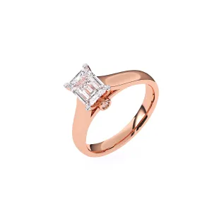 Timeless Four Prong Emerald Diamond Ring