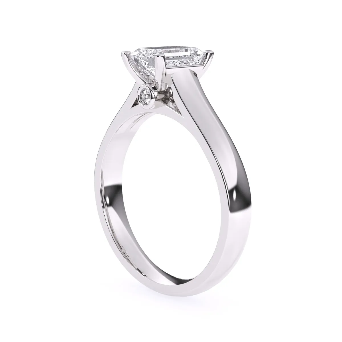 Timeless Four Prong Emerald Diamond Ring