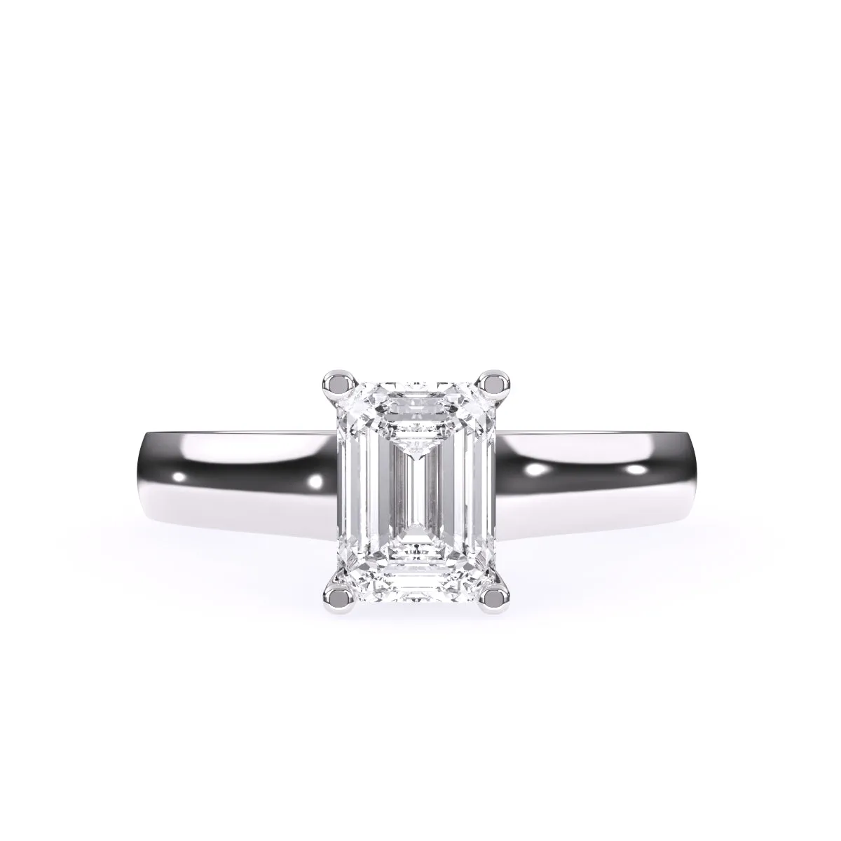 Timeless Four Prong Emerald Diamond Ring