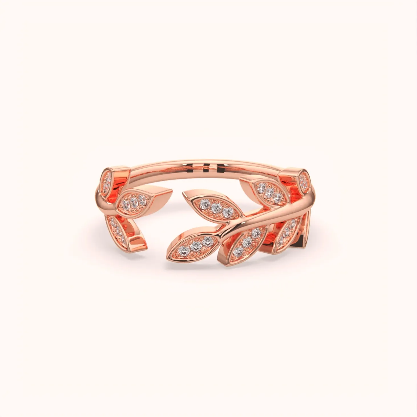 Timeless Leaf Wrap Silver Ring