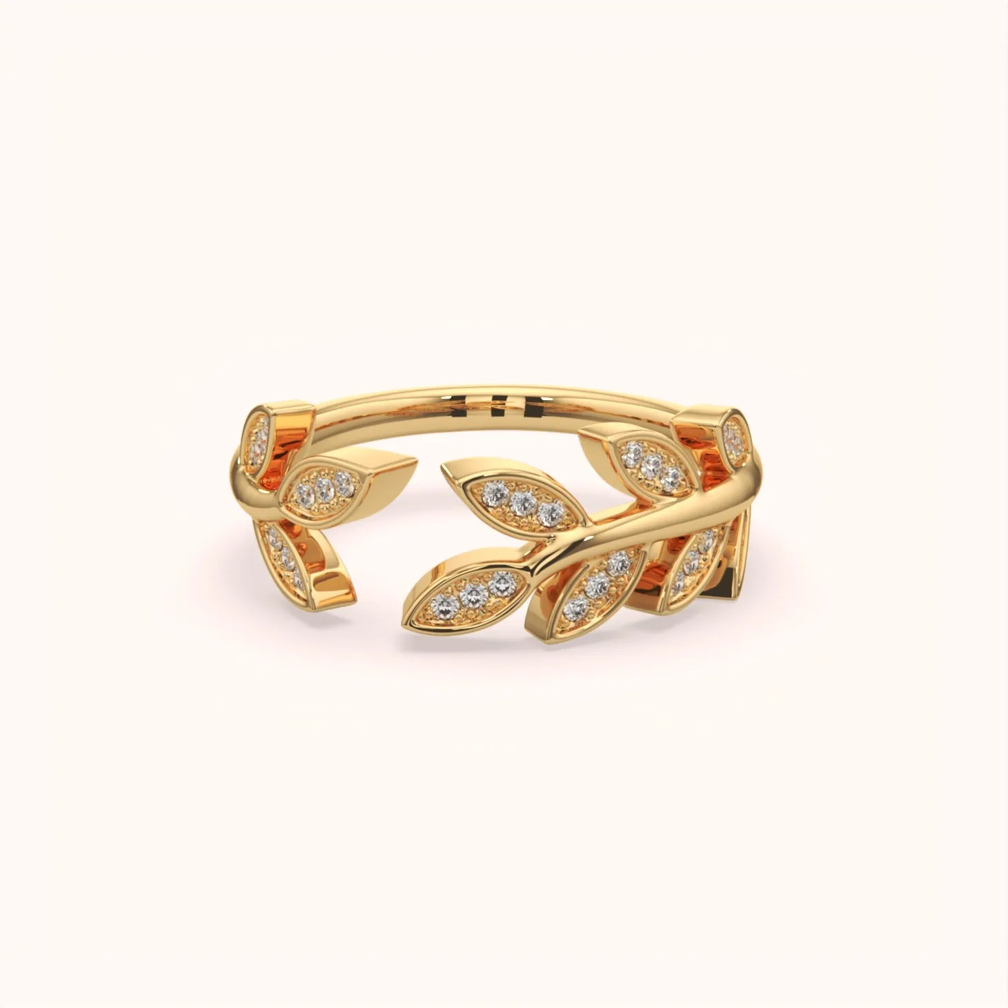 Timeless Leaf Wrap Silver Ring