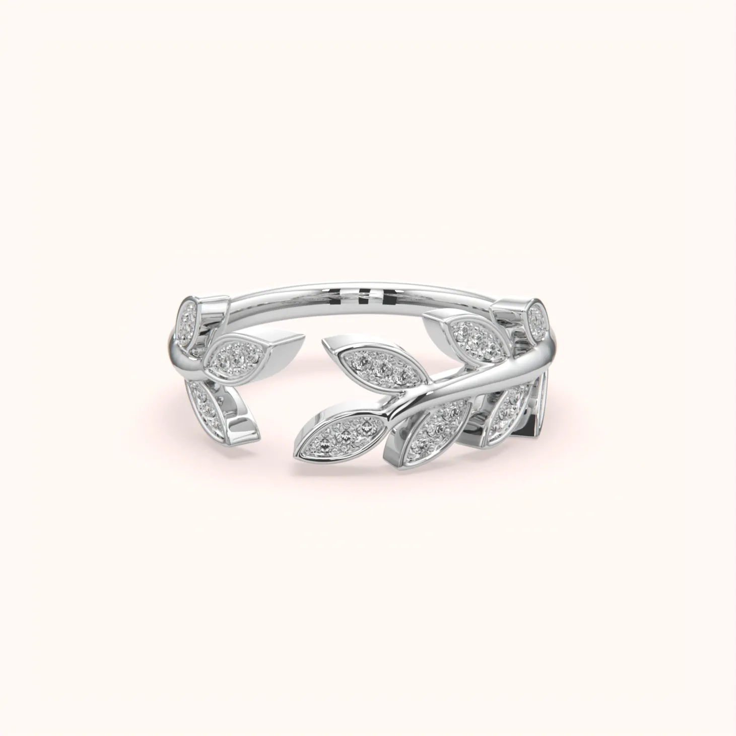 Timeless Leaf Wrap Silver Ring