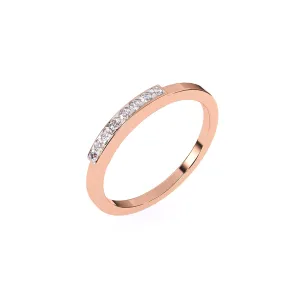 Timeless Round Dimaond Rose Gold Matching Band
