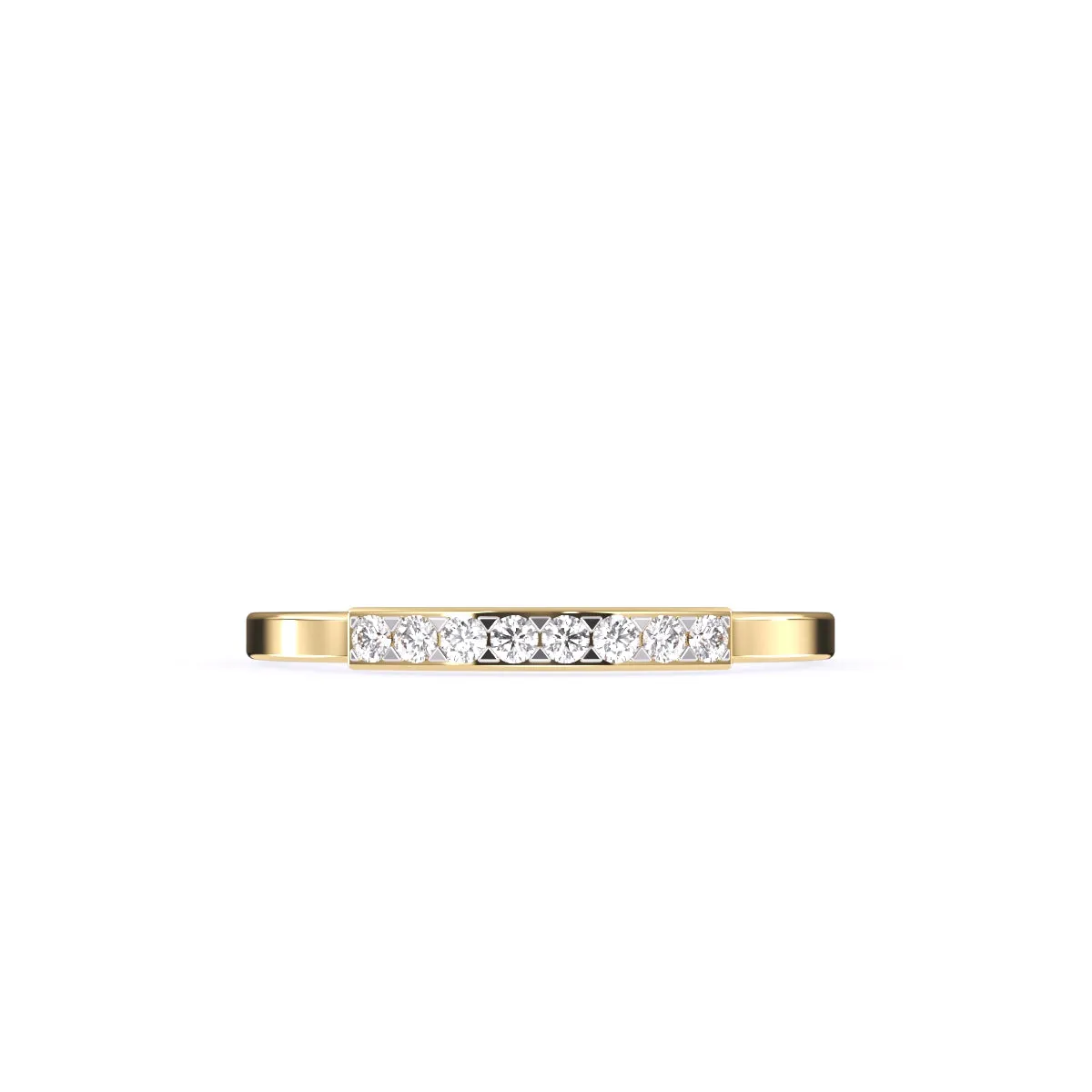 Timeless Round Dimaond Rose Gold Matching Band