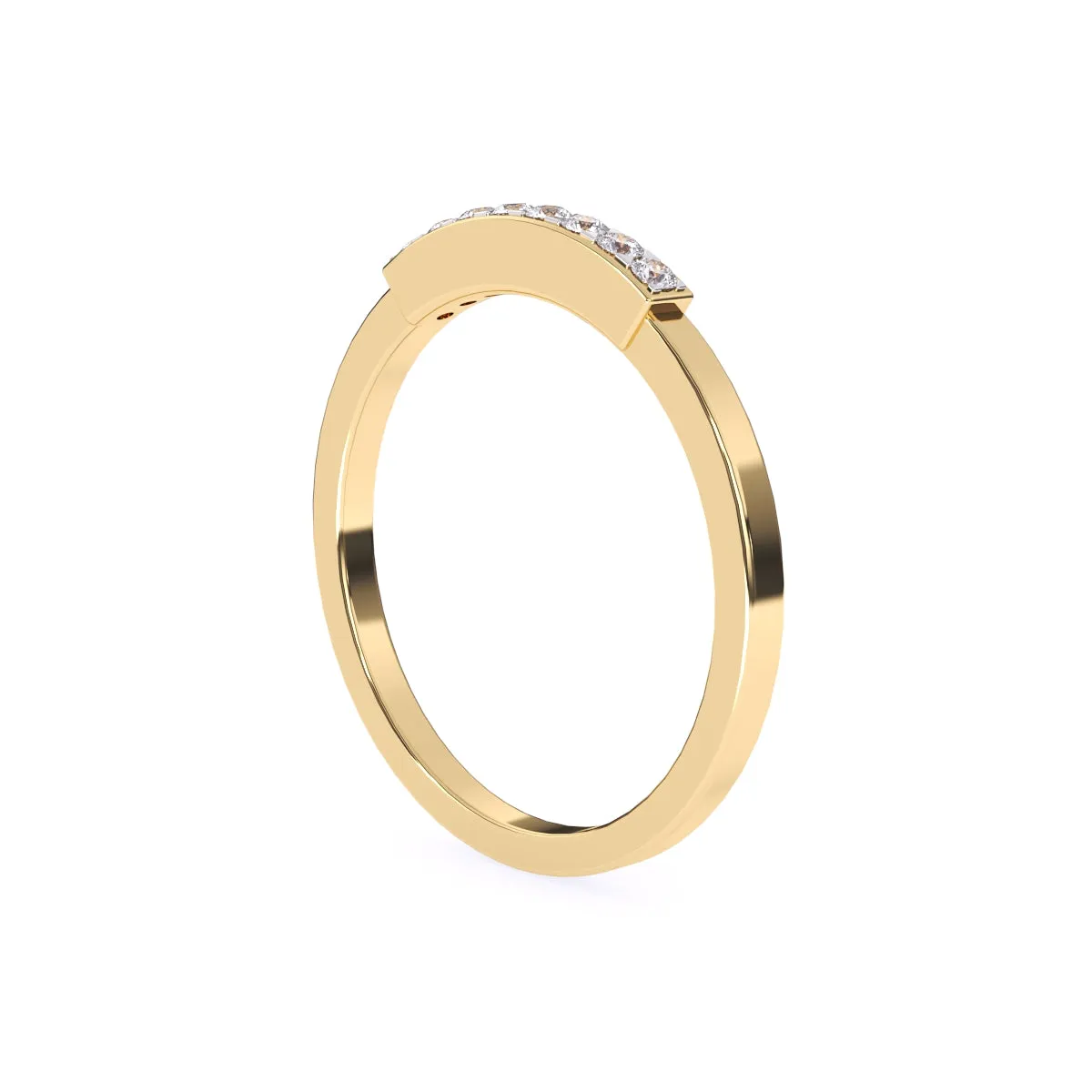 Timeless Round Dimaond Rose Gold Matching Band