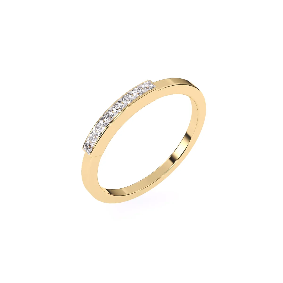 Timeless Round Dimaond Rose Gold Matching Band