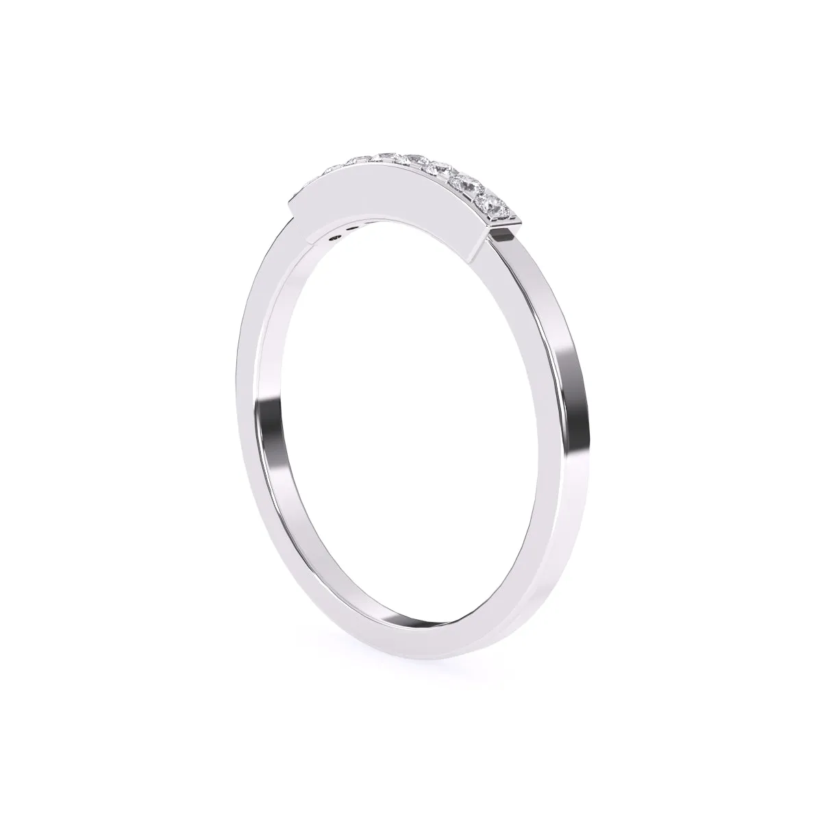 Timeless Round Dimaond Rose Gold Matching Band