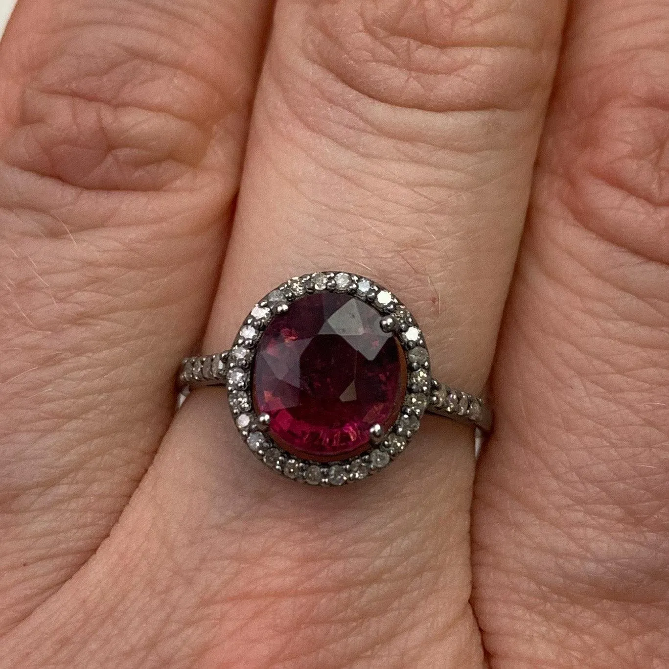 Tourmaline Diamond Halo Ring Collection
