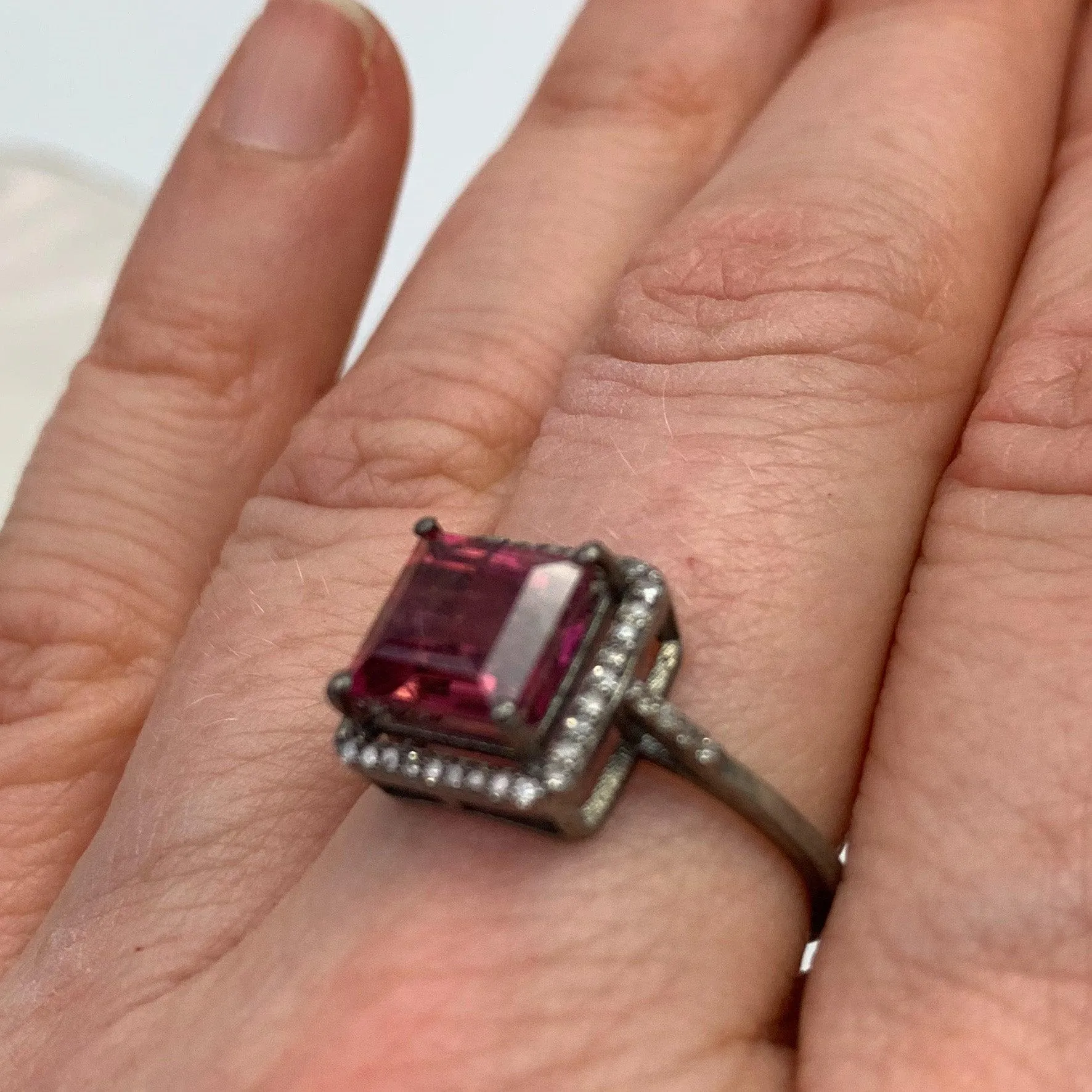 Tourmaline Diamond Halo Ring Collection