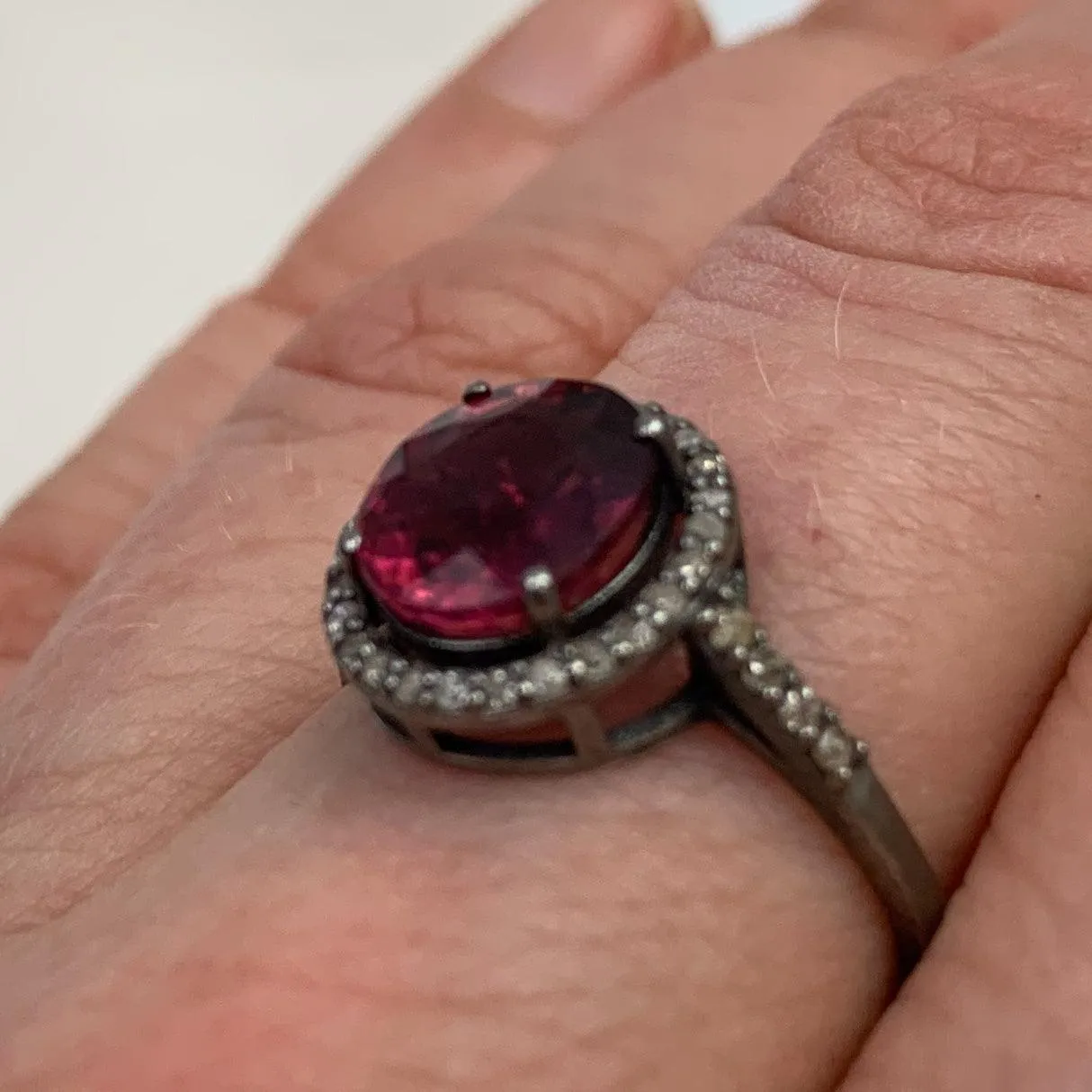 Tourmaline Diamond Halo Ring Collection