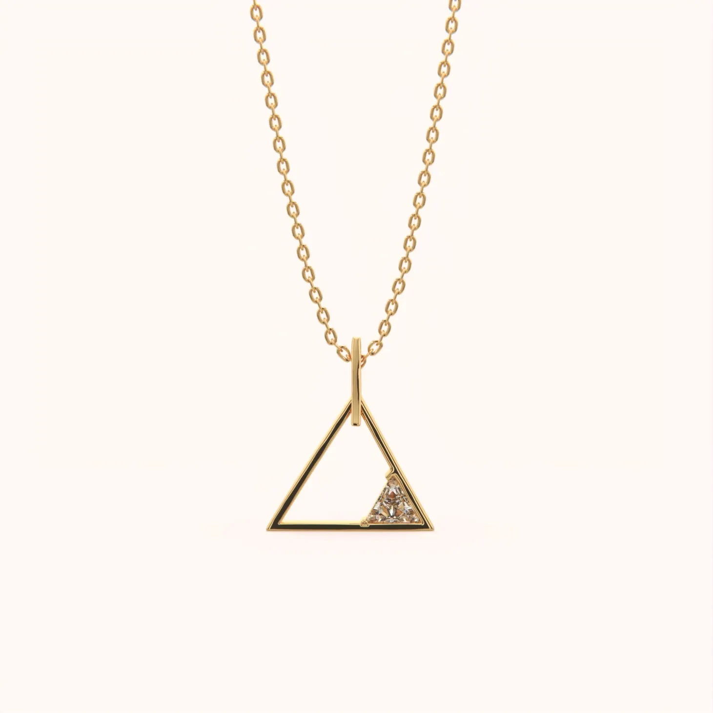 Triangle Diamond Stylish Geometric Pendant