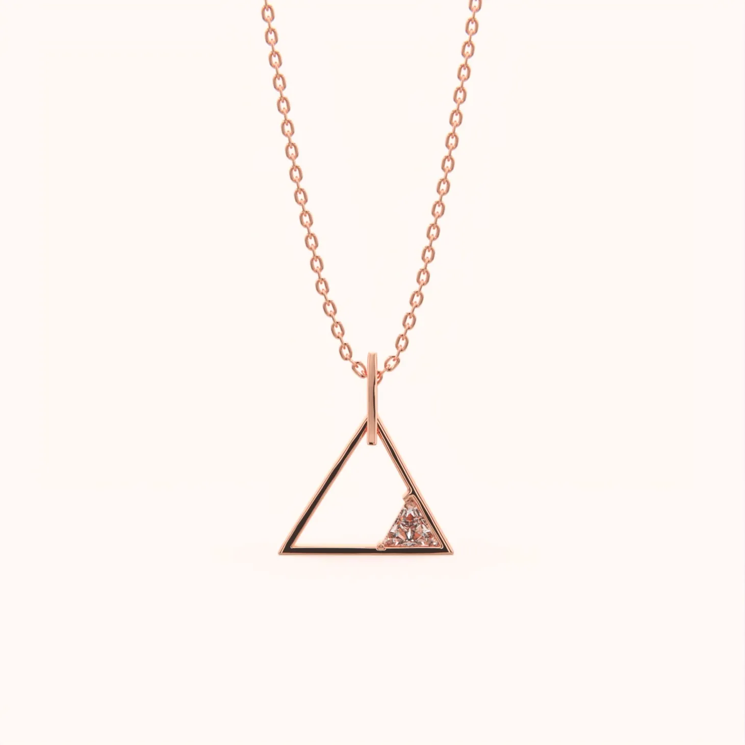 Triangle Diamond Stylish Geometric Pendant