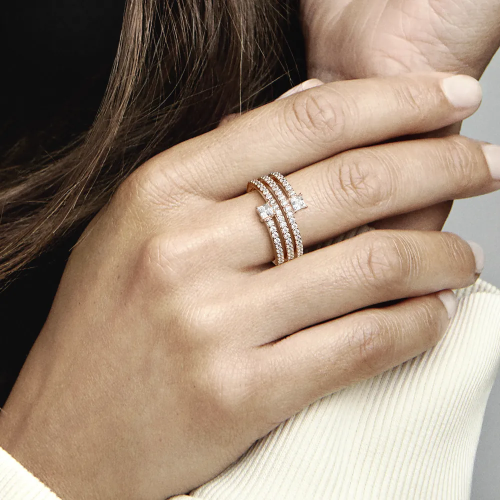 Triple Spiral Ring