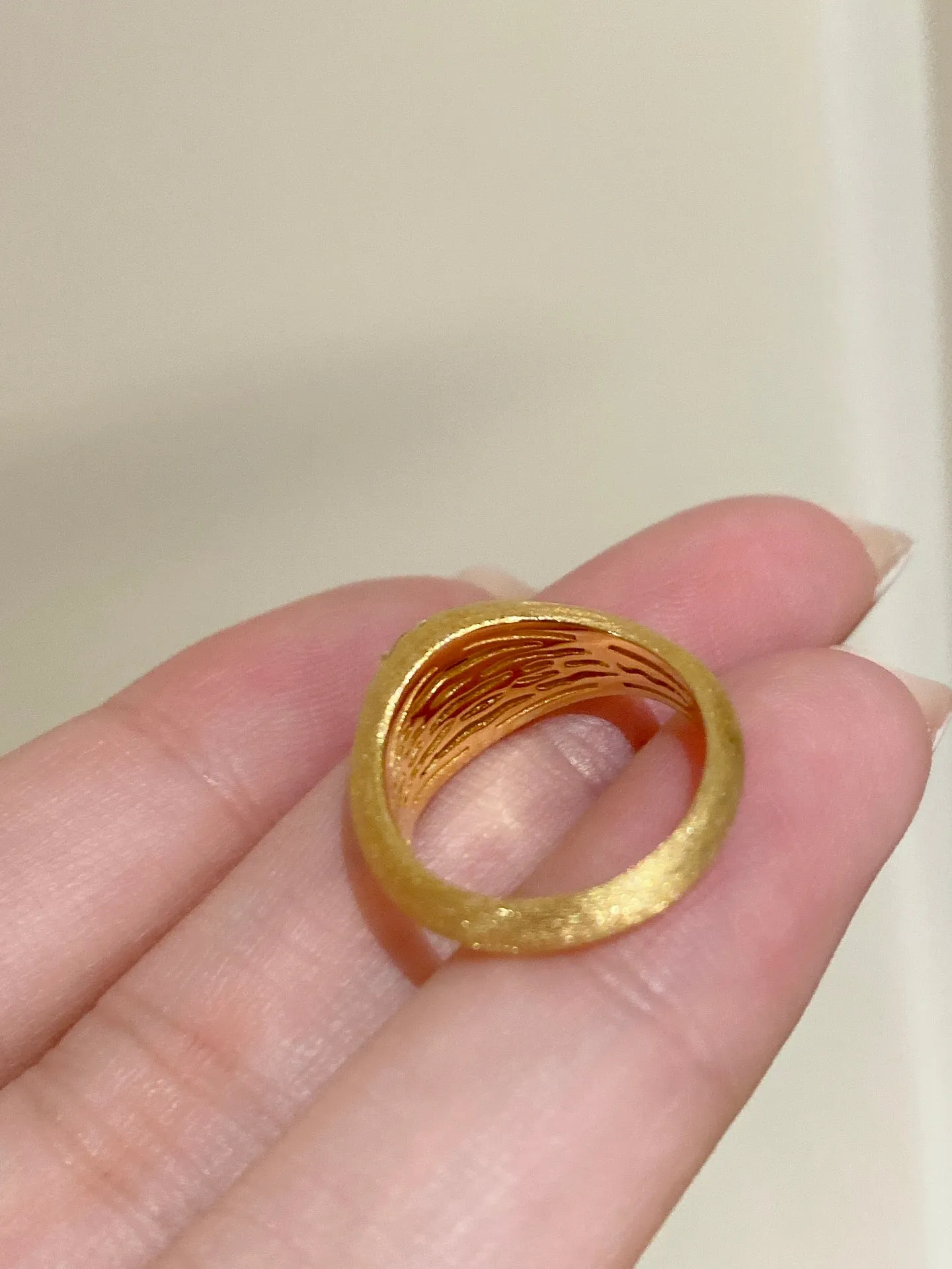 Vintage Brushed Tiger's Eye Midi Ring