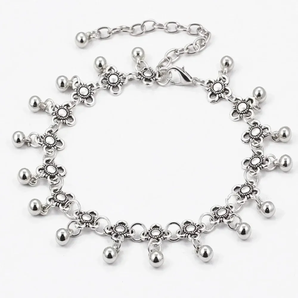 Water Droplets Tassel Anklets