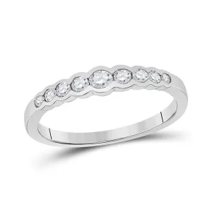White Gold Diamond Stackable Band Ring - Timeless Elegance and Sparkling Brilliance