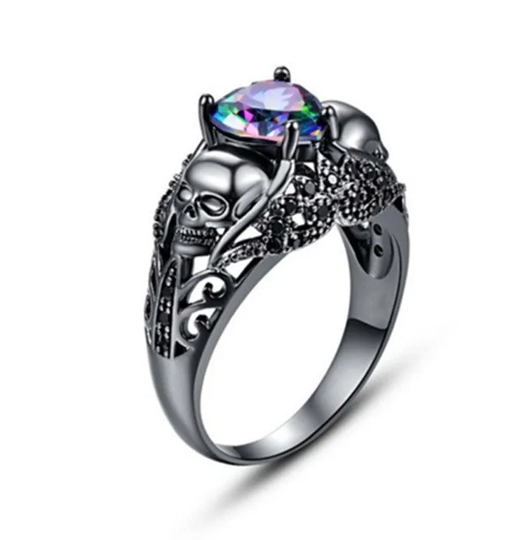 Wholesale Colorful Oval Zircon Metal Rings