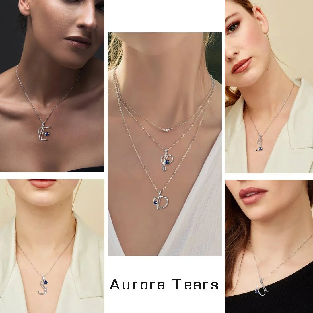 Women Initial U Letter Pendant Necklace Girl Name Jewelry Gift 925 Sterling Silver