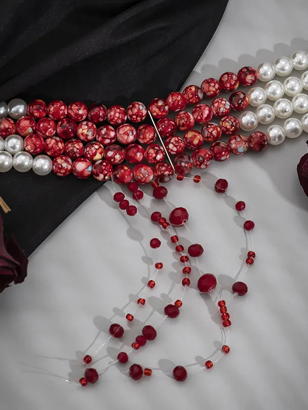 xakxx Original Stylish Beads Tasseled Halloween Necklaces Accessories