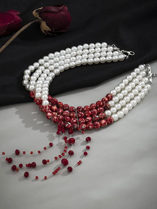 xakxx Original Stylish Beads Tasseled Halloween Necklaces Accessories