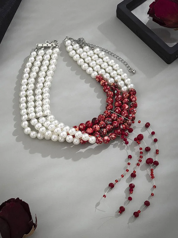 xakxx Original Stylish Beads Tasseled Halloween Necklaces Accessories
