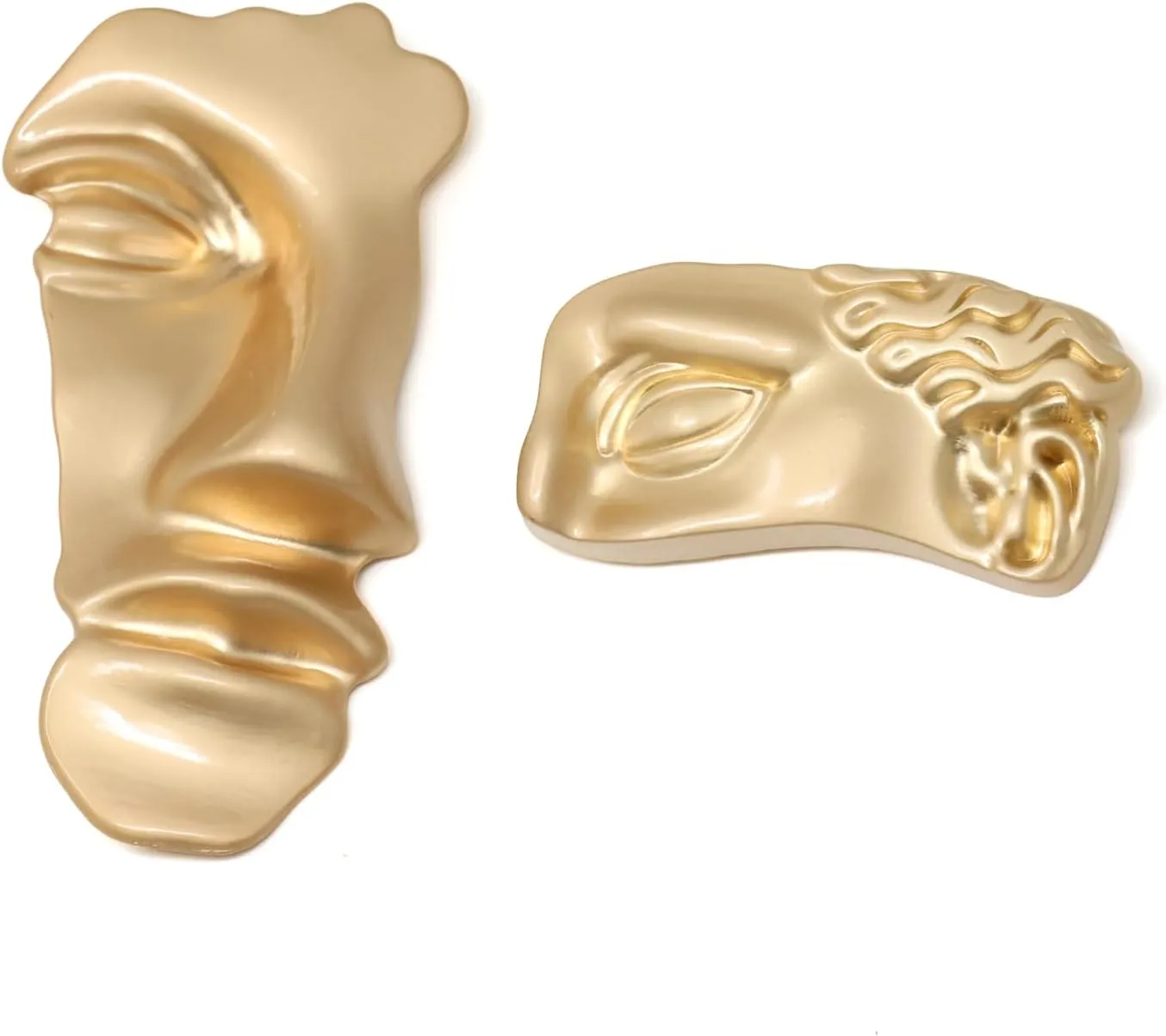 yueton 2 Pack Vintage Mask Brooch Unique Half Face Brooch Figure Face Mask Brooch for Women Men