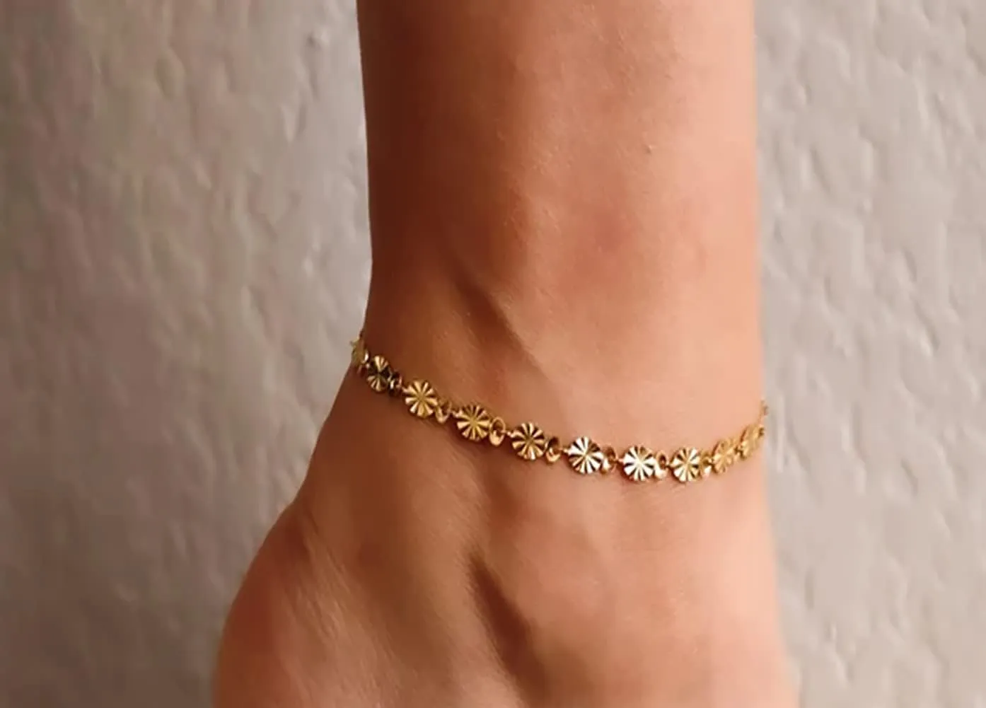 Zaner 14K Gold Dainty Anklet Waist Chain Set: Gold Jewelry Set Includes Stunning Anklet and Waist Chain 2 Piece