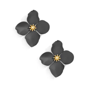 ZENZII - Platinum Metallic Petal Earring